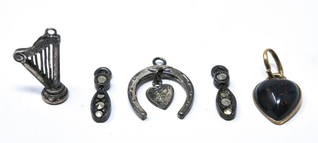 5 Vintage Sterling Silver Charms or Pendants (1 of 6)