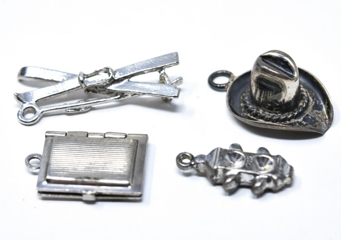 4 Vintage Sterling Silver Charms or Pendants (1 of 7)