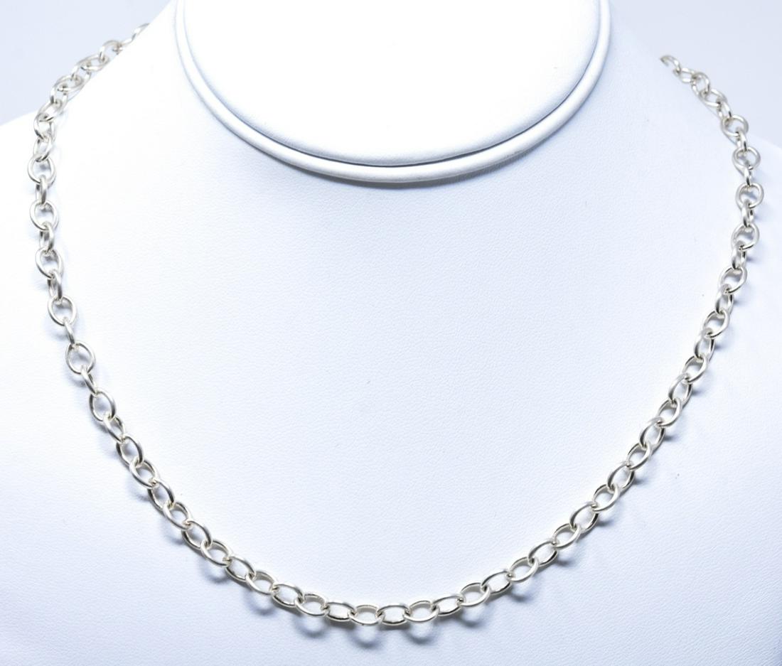 18 Inch Rolo Link Sterling Silver Necklace Chain (1 of 5)