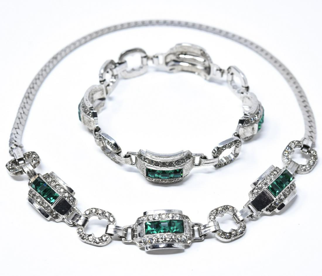 Art Deco Sterling Silver & Paste Jewelry Suite (1 of 7)