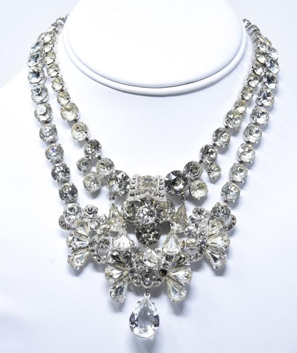 Two Rhinestone / Faux Diamond Costume Necklaces (1 of 7)