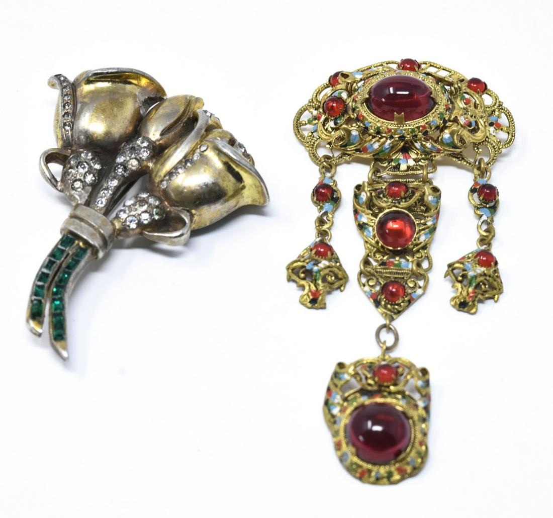 Two Vintage Brooch Pins Signed Czecho & Deja (1 of 6)