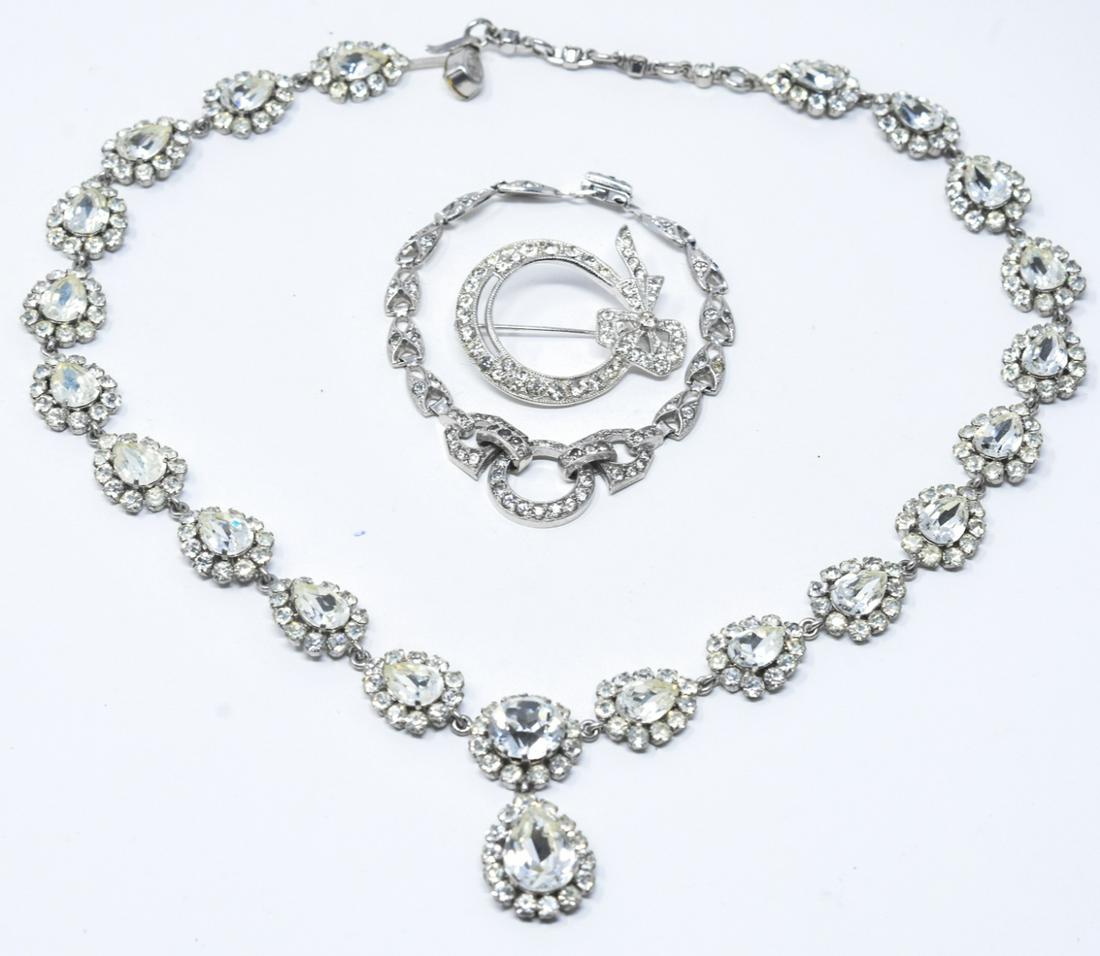 Vintage Austrian Necklace + Bracelet & Brooch (1 of 9)