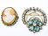 Vintage Retro Rhinestone Brooch & Cameo Pendant