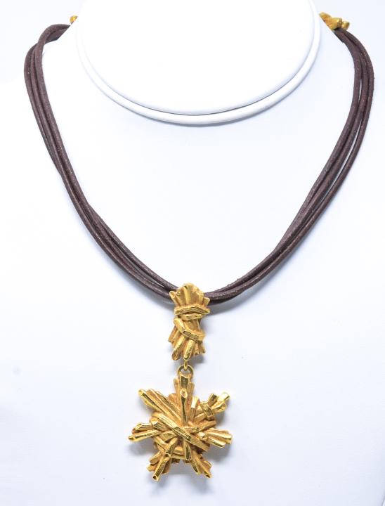 Vintage Christian Lacroix Gilt Metal Necklace (1 of 6)