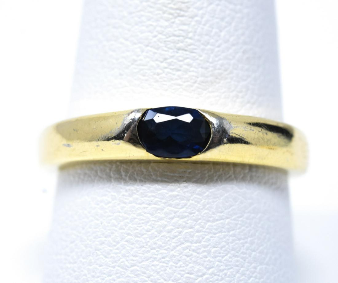 Estate 14kt Yellow Gold & Sapphire Ring Band (1 of 5)