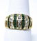 Estate 14kt Yellow Gold Emerald & Diamond Ring