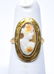 Vintage 14k Yellow Gold & Natural Shell Cameo Ring