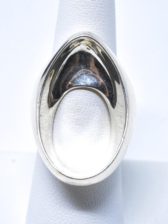 Heavy Sterling Silver Sculptural Cut Out Ring (1 of 4)