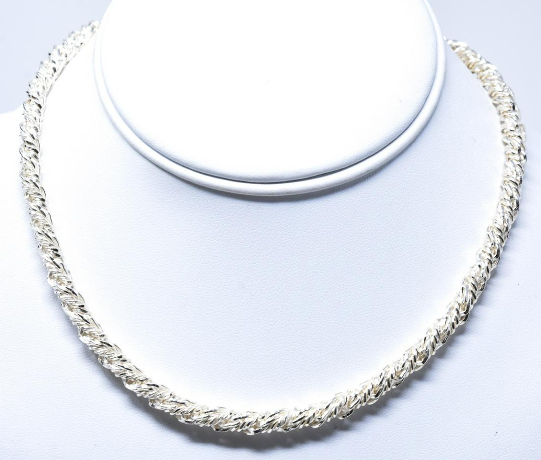 Italian Sterling Fancy Rope Chain Necklace (1 of 5)