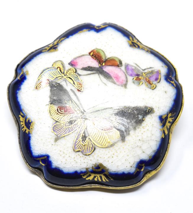 Antique Victorian Japanese Satsuma Brooch (1 of 5)