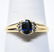 Estate 14kt Yellow Gold Sapphire & Diamond Ring