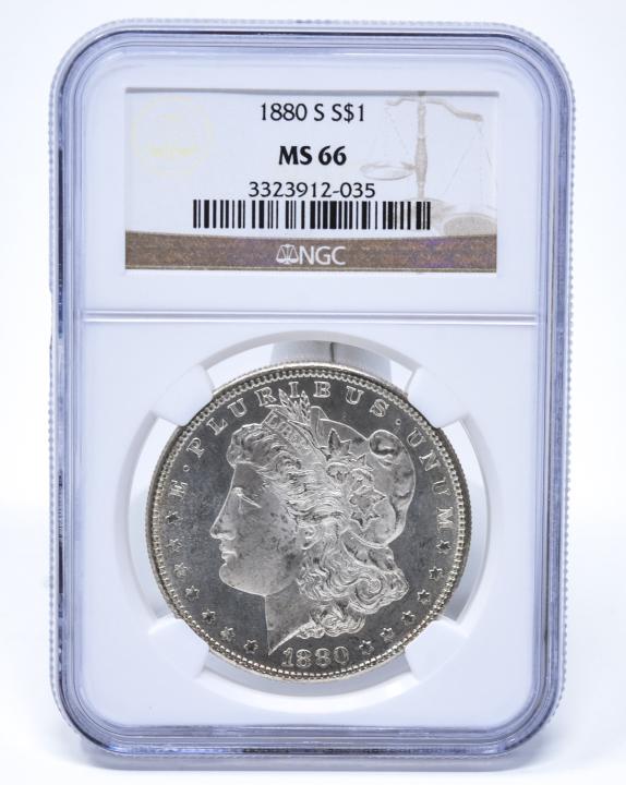 C 1880 Morgan Silver Dollar $1 Coin (1 of 4)
