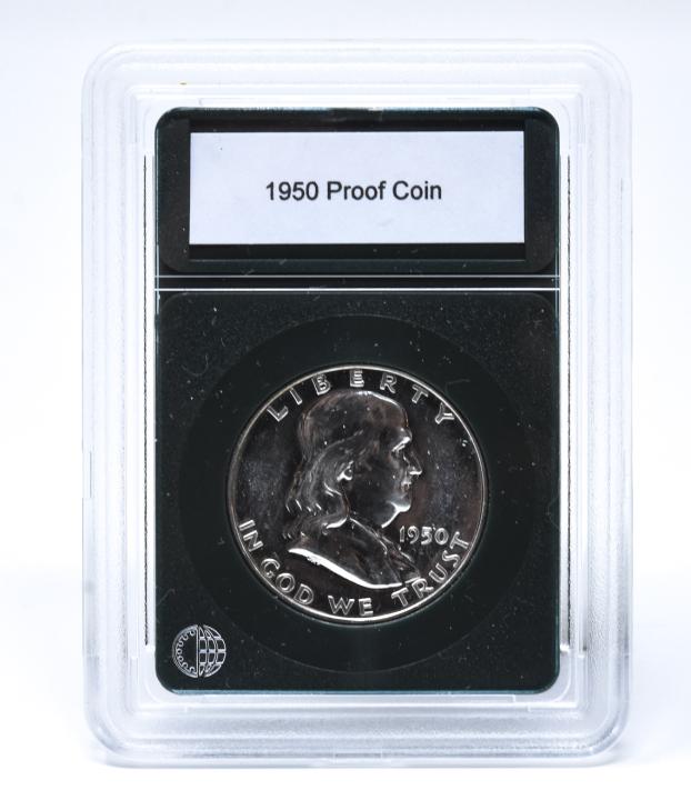 C 1950 Ben Franklin Half Dollar Proof Coin (1 of 4)