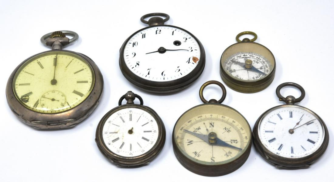 Lot Antique / Vintage Pocket Watches & Compasses (1 of 4)