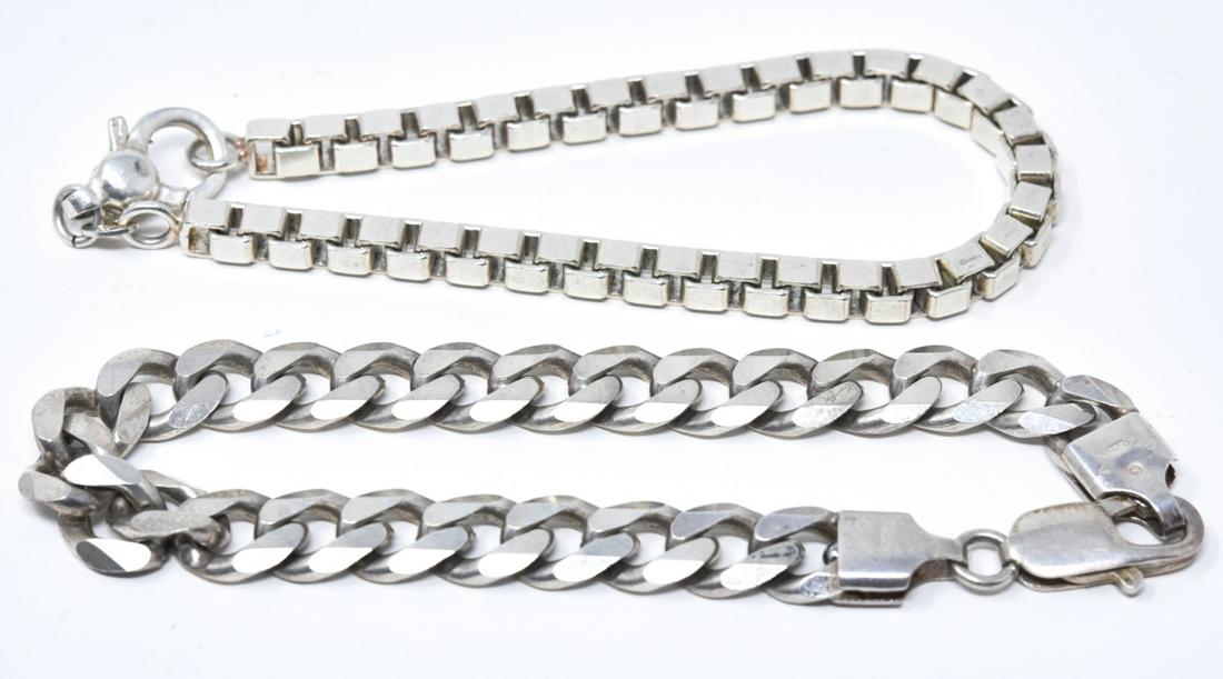 2 Heavy Sterling Silver Chunky Bracelets (1 of 9)