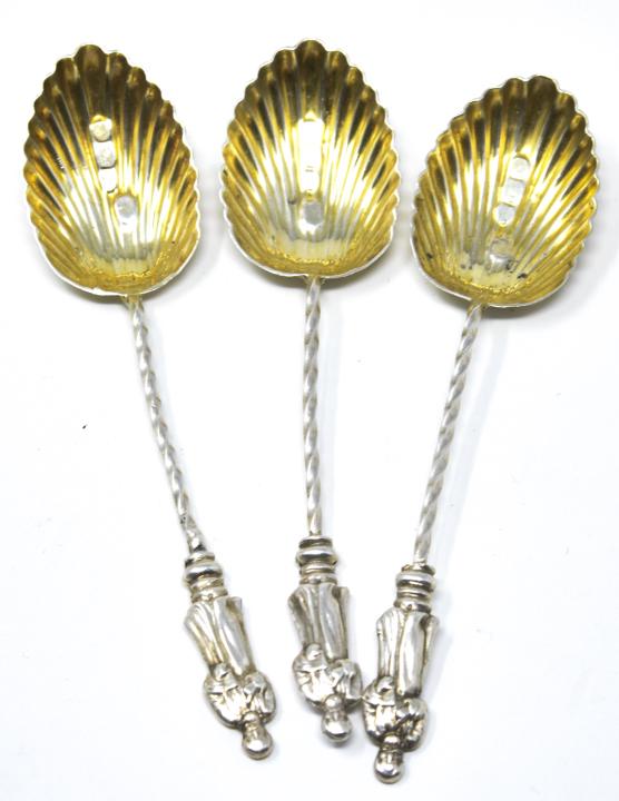 3 English Sterling Silver Apostle Tea Spoons (1 of 5)