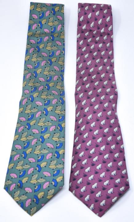 2 Hermes Paris Silk Patterned Ties (1 of 6)