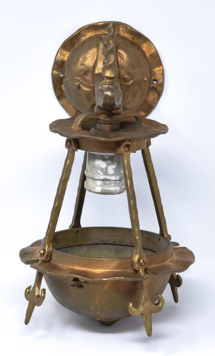 Gothic Revival Style Gilt Metal Wall Sconce (1 of 4)