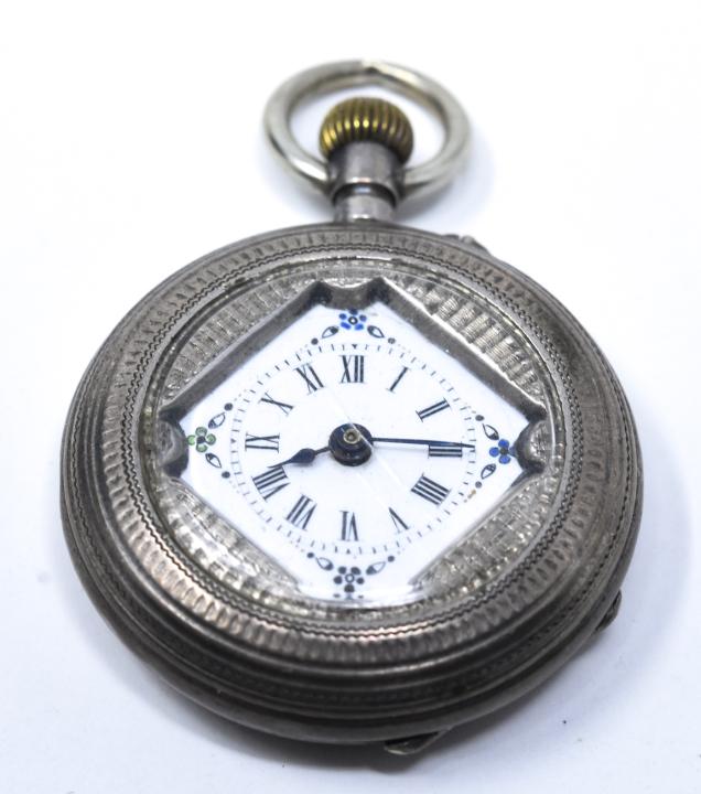 Antique Silver & Enamel Pocket Watch by Locle (1 of 8)