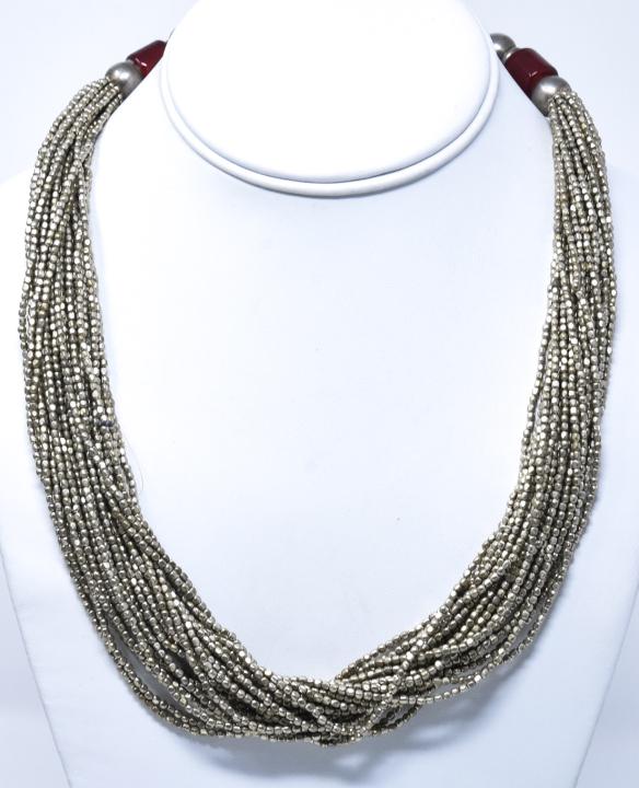 Vintage Liquid Silver & Art Glass Necklace (1 of 6)