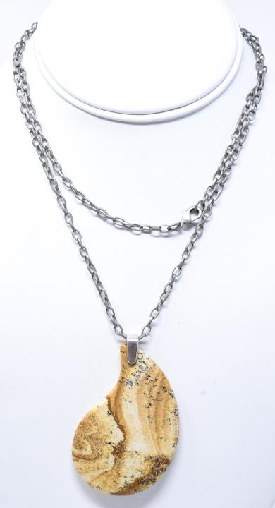 Sterling Stone Pendant on Chain (1 of 6)