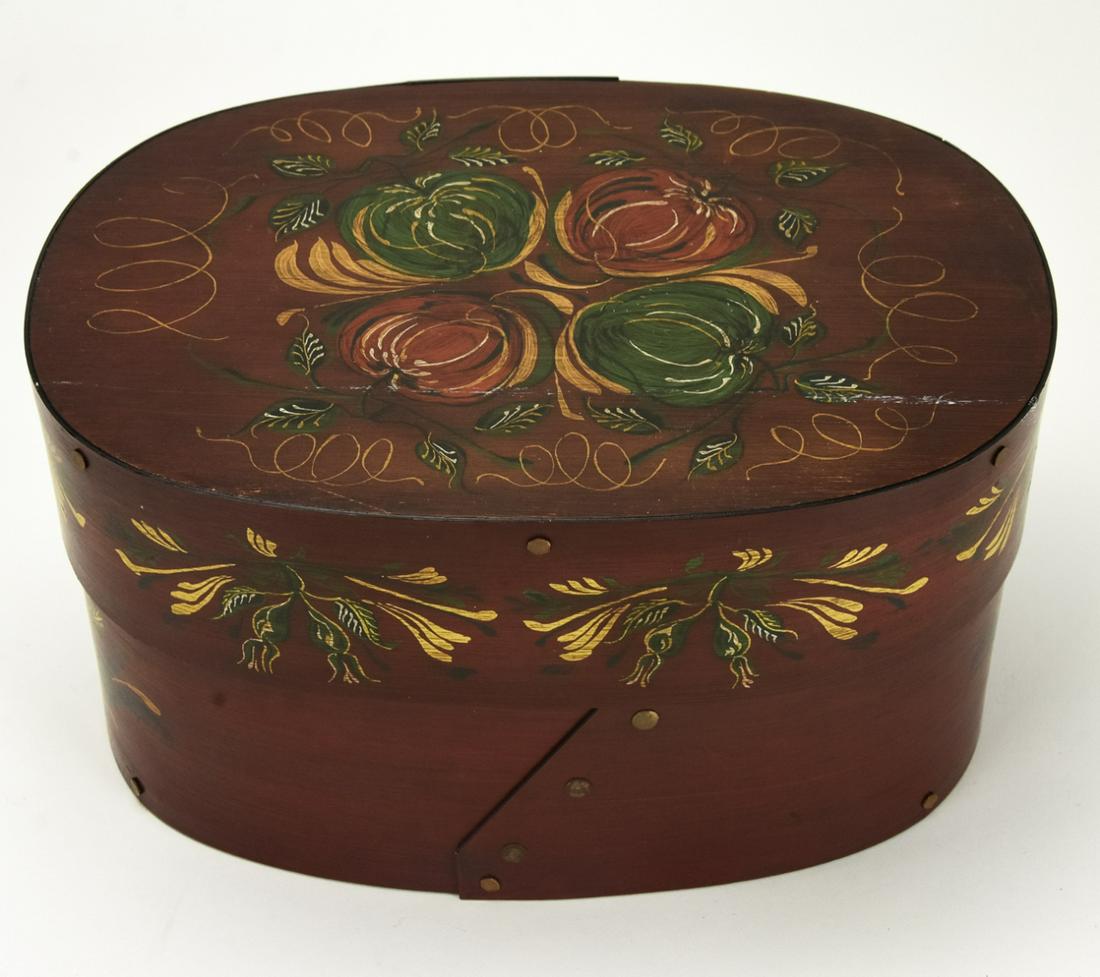 Wilton & Lee Hand Made, Painted Splint Wood Box (1 of 8)