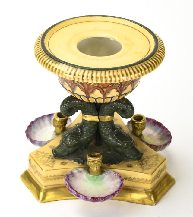 Neoclassical Style Porcelain Figural Candlestick (1 of 5)