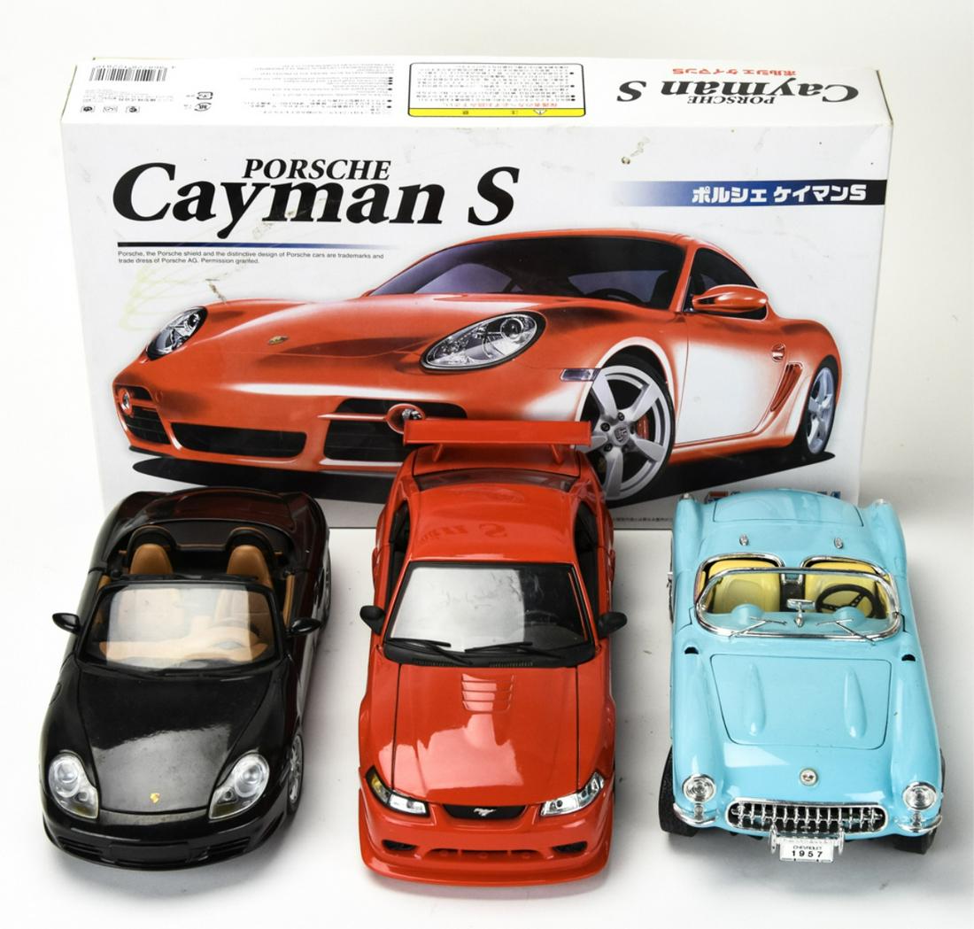 Metal Car Models Porsche, Corvette, Mustang Cobra (1 of 5)