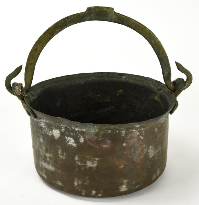 Antique Copper & Iron Hand Wrought Hearth Pot (1 of 5)