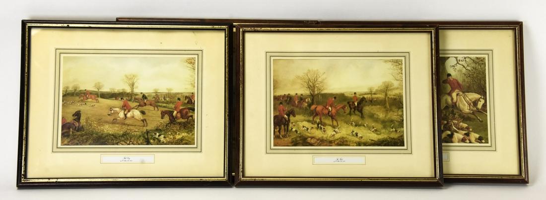 4 Vintage English Equestrian Hunt Prints (1 of 5)
