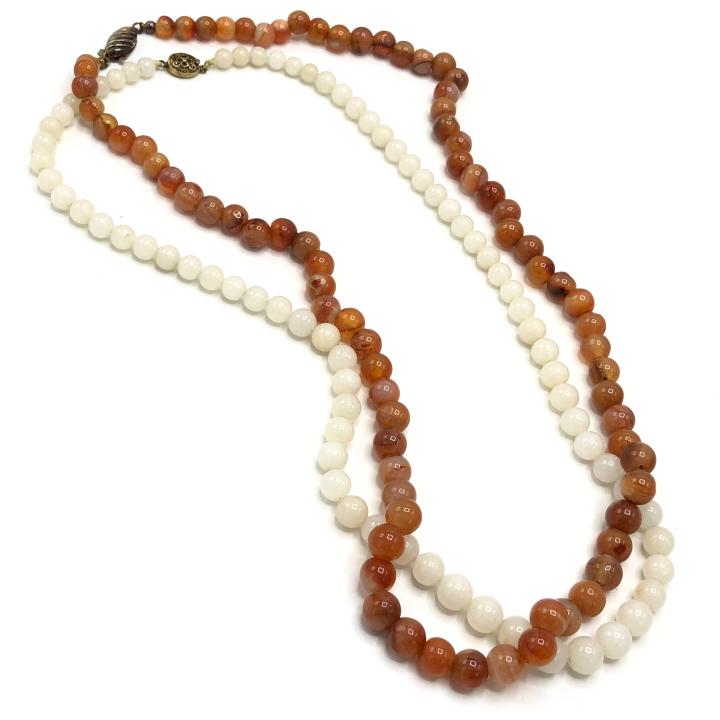 Pair of Stone Beaded Agate Necklaces (1 of 3)