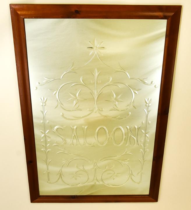 Vintage Advertising Mirrored Glass Saloon Sign (1 of 6)