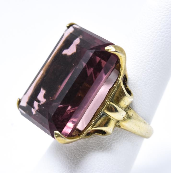 Vintage C 1945 Retro Era Sterling Cocktail Ring: Large Scale Vintage C 1945 Retro Era Sterling Cocktail Ring. Ring size 6.5