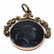 Antique 19th C Black Onyx Solider Intaglio Pendant