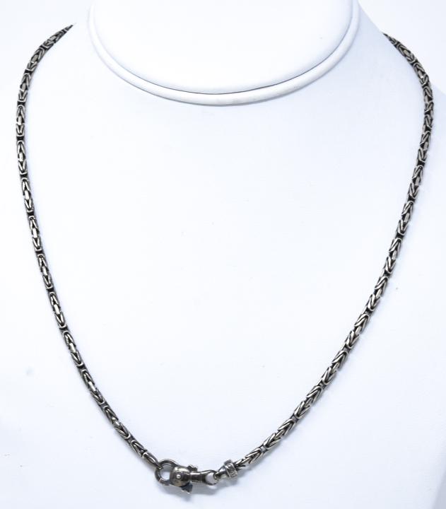 Italy Woven Motif Sterling Silver Necklace Chain (1 of 8)
