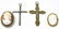 Two Vintage Shell Cameos & Two Cross Pendants