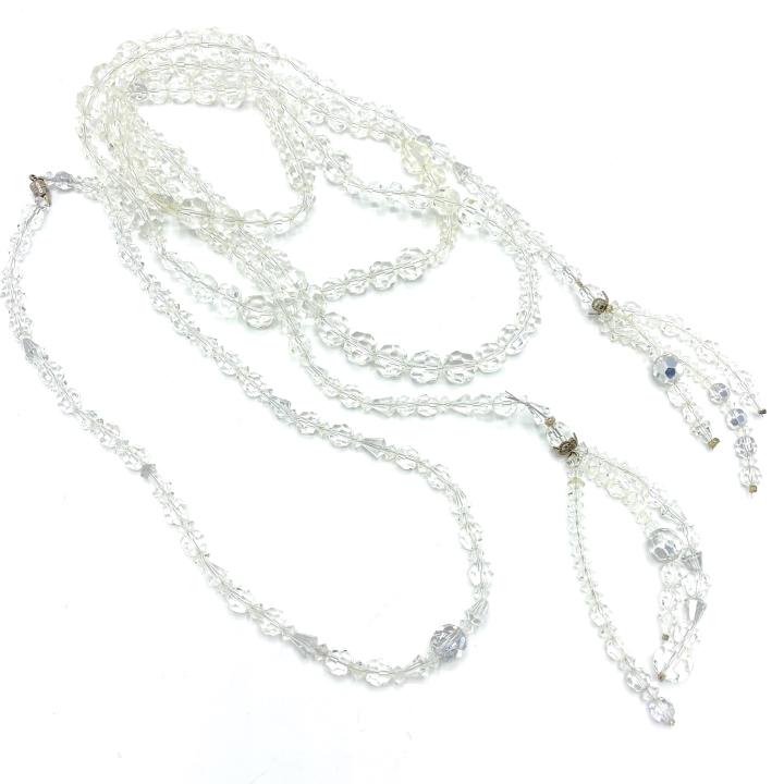 Pair Crystal Aurora Borealis Style Bead Necklace (1 of 3)