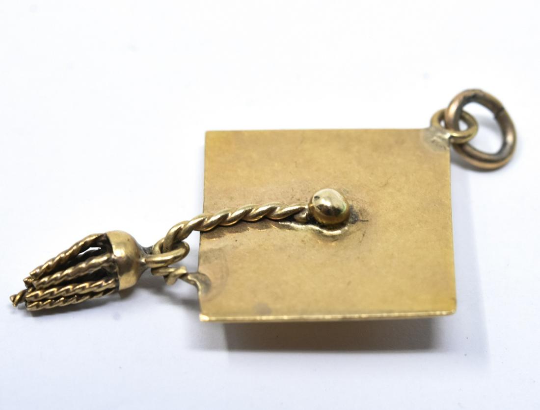 C 1953 14k Gold Graduation Cap Charm Pendant (1 of 4)