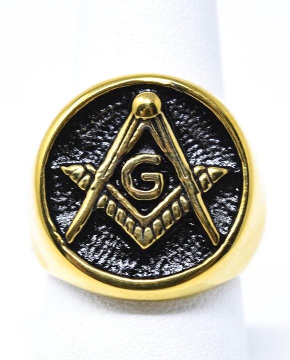 Masonic Fraternal Organization Signet Symbol Ring (1 of 5)
