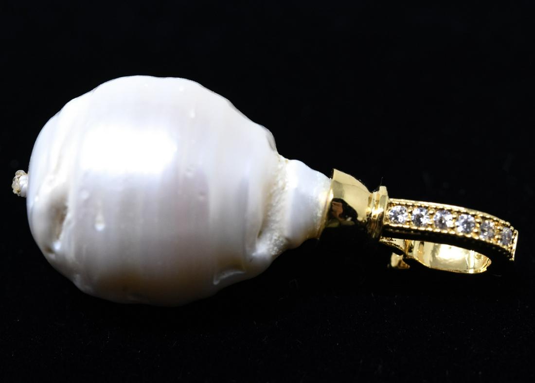 Large Cultured Baroque Pearl Necklace Pendant (1 of 5)