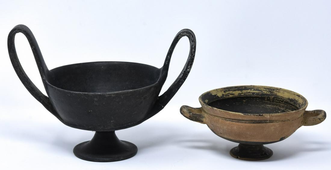 Antique Roman / Etruscan Pottery Urns w Handles (1 of 6)