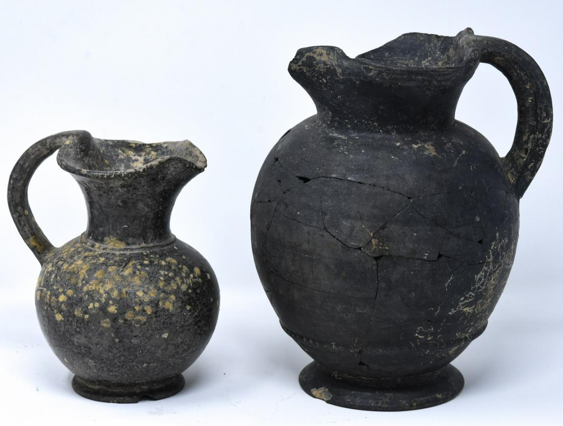 Two Antique Roman / Etruscan Pottery Pitchers (1 of 10)