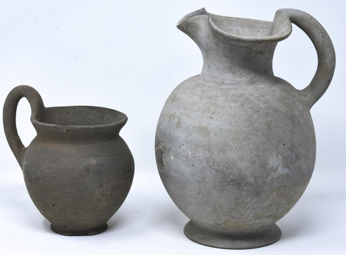 Two Roman / Etruscan Style Pottery Pitchers (1 of 10)