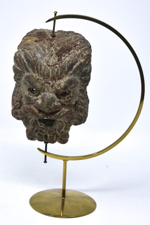 Antique Roman / Etruscan Pottery Head on Stand (1 of 5)