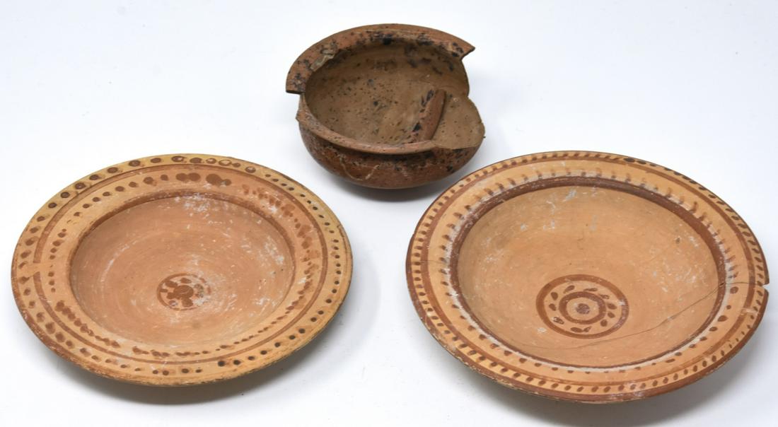 Three Antique Roman / Etruscan Pottery Bowls (1 of 9)