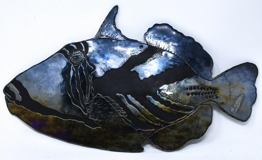 Original Peter Green Folk Art Enamel Fish Plaque (1 of 8)