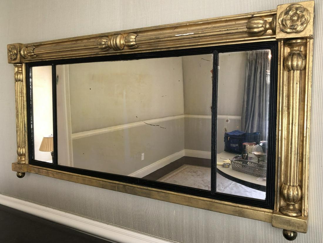 Antique Federal Gilt / Ebony Over Mantle Mirror (1 of 6)