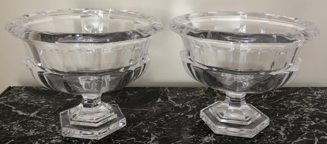 Pair Antique Leaded Glass Neo Classical Compotes (1 of 7)