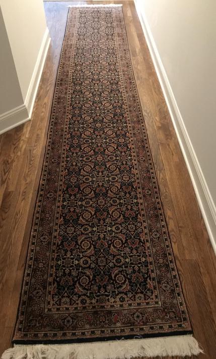 Hand Knotted Silk Cotton Blend Oriental Runner (1 of 4)